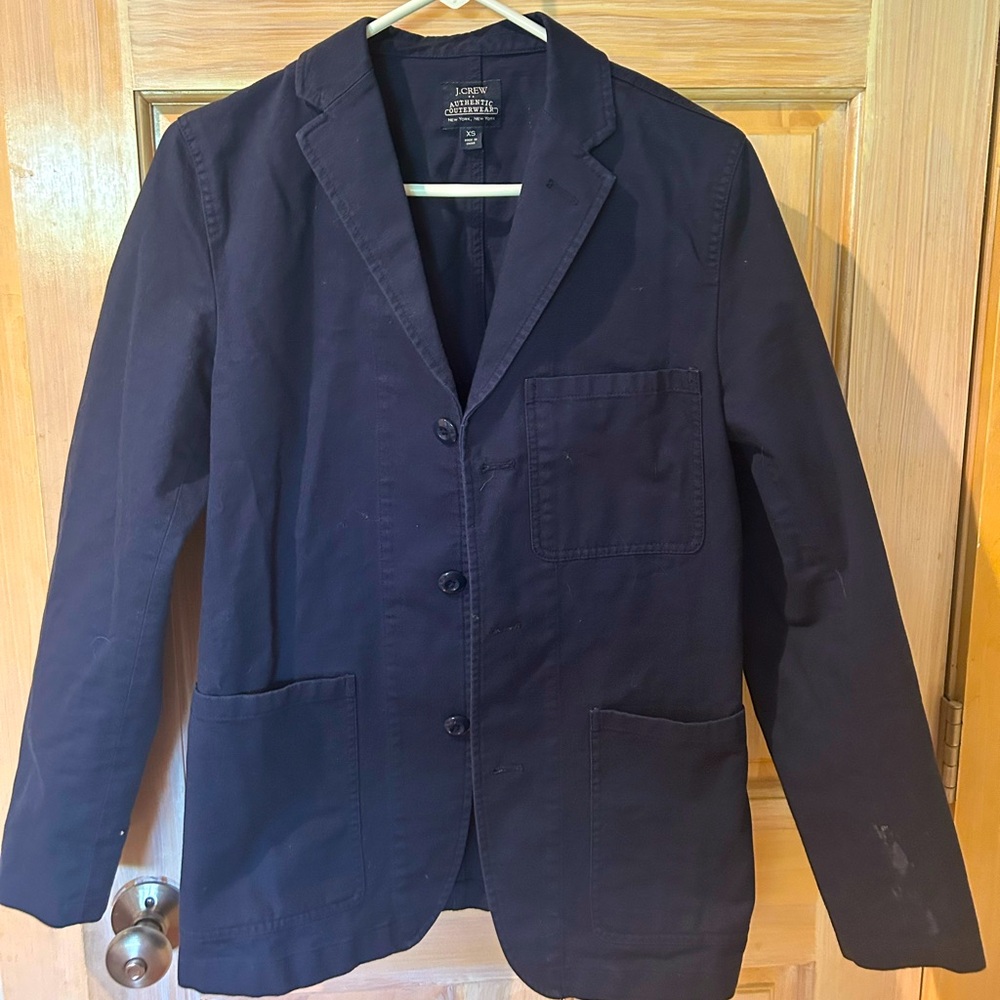 J. Crew Authentic Outerwear Navy Casual Jacket Men's size XS